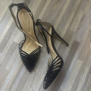 Jessica Simpson Black Strappy Heels